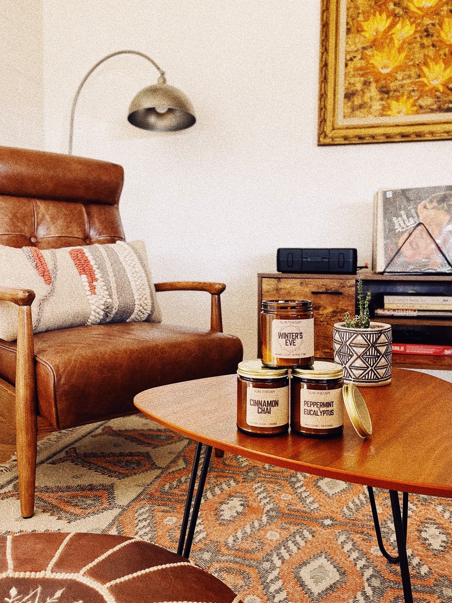 Winter Candles -  8oz Amber Jars